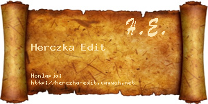 Herczka Edit névjegykártya